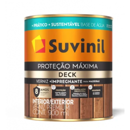 Verniz Água Proteção Máxima Deck Brilhante Natural 900ML - SUVINIL