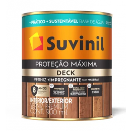 Verniz Água Proteção Máxima Deck Acetinado Mogno 3,6L - SUVINIL