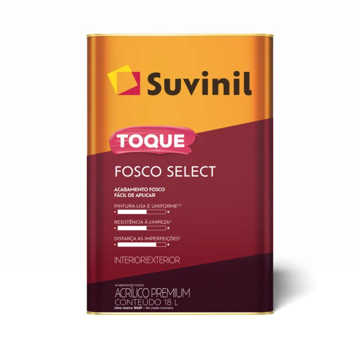 TINTA TOQUE FOSCO SELECT BRANCO NEVE 18L SUVINIL