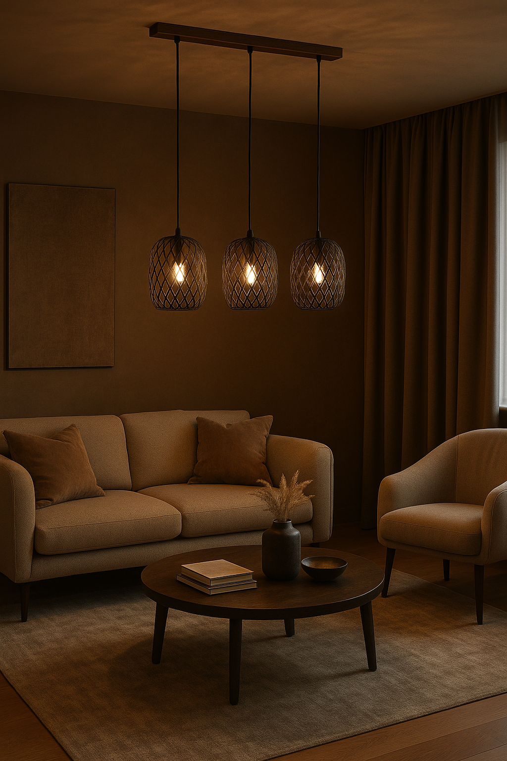 LUMINARIA PENDENTE TRIPLO NAMÍBIA 63X15CM GOOD - Imagem 2