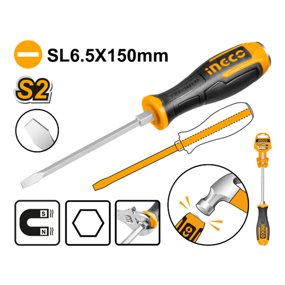 CHAVE FENDA 6.5X150MM HGTS686150 INGCO
