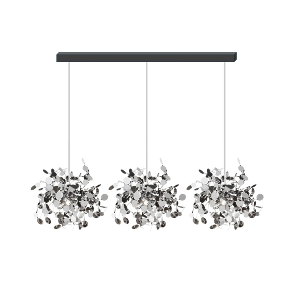 LUMINARIA PENDENTE TRIPLA CHUVA PR 120CM GOOD