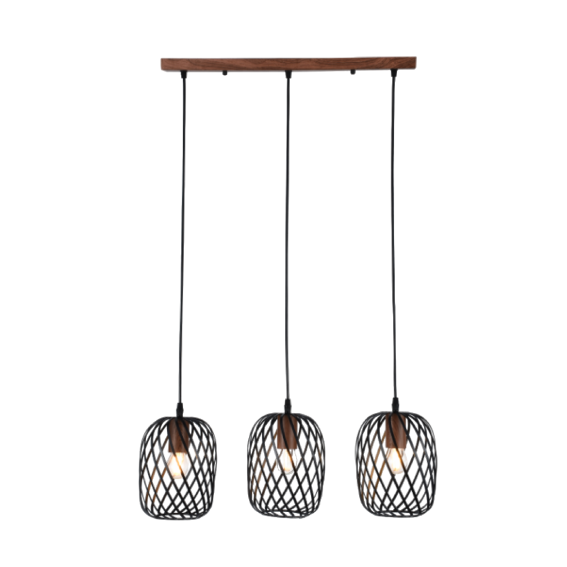 LUMINARIA PENDENTE TRIPLO NAMÍBIA 63X15CM GOOD