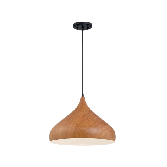 LUMINARIA PENDENTE WOODEN 32CM GOOD