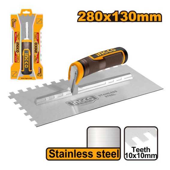 DESEMPENADEIRA INOX DENTADA 28X13CM HPTT281 INGCO