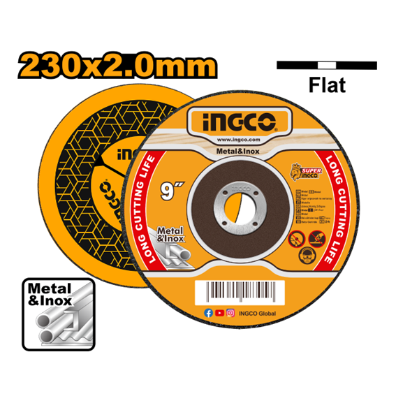 DISCO CORTE METAL 230X2.0X22.2MM MCD2023 INGCO