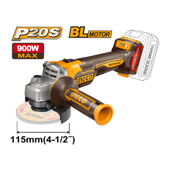 ESMERILHADEIRA900W 4.1/2'' 20V CAGLI21154 INGCO