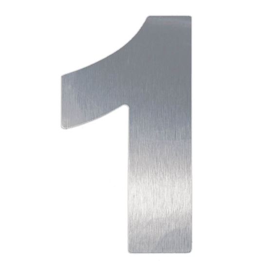NUMERO AÇO ESCOVADO 125MM UM NUMERAL