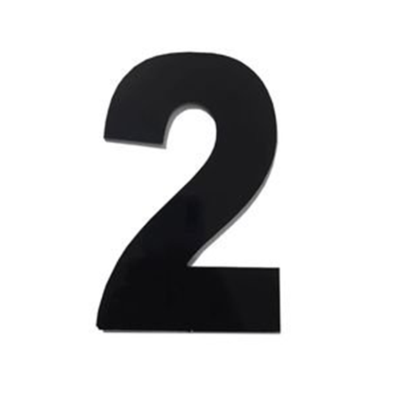 NUMERO PRETO 125MM DOIS NUMERAL