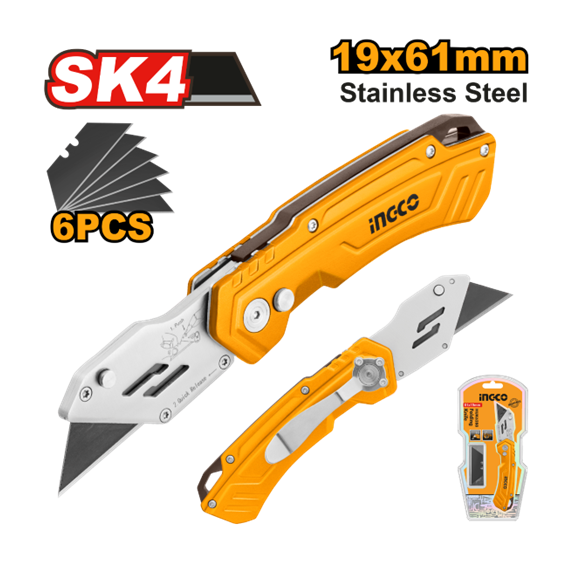 ESTILETE PLÁSTICO TRAP 19MM HUK6288 INGCO