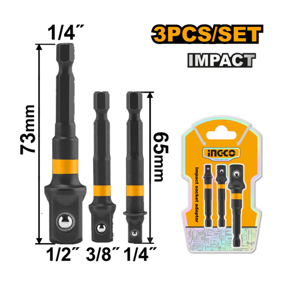 ADAPTADOR SOQUETE 3PC AMN365A01 INGCO