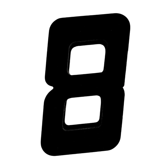 NUMERO PRETO QUADRADO 3D 185MM OITO