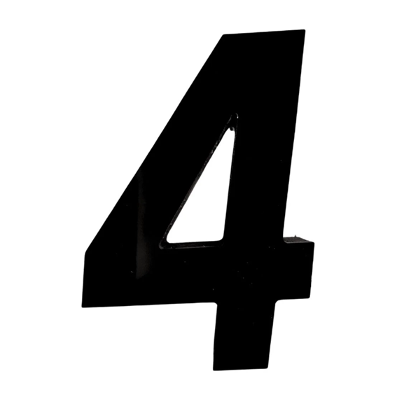 NUMERO PRETO QUADRADO 3D 185MM QUATRO