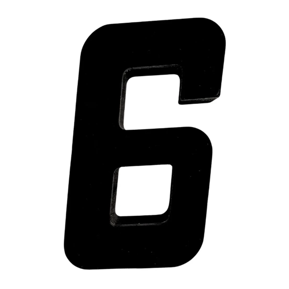NUMERO PRETO QUADRADO 3D 185MM SEIS