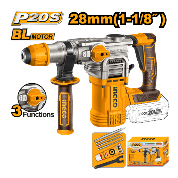 FURADEIRA MARTELETE 20V 4.5J CRHLI20288 INGCO