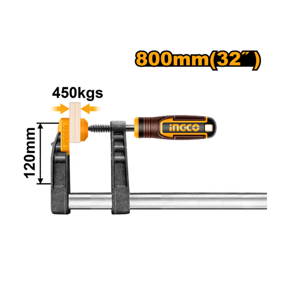 GRAMPO SARGENTO PROFISSIONAL 120X800MM HFC021203 INGC INGCO