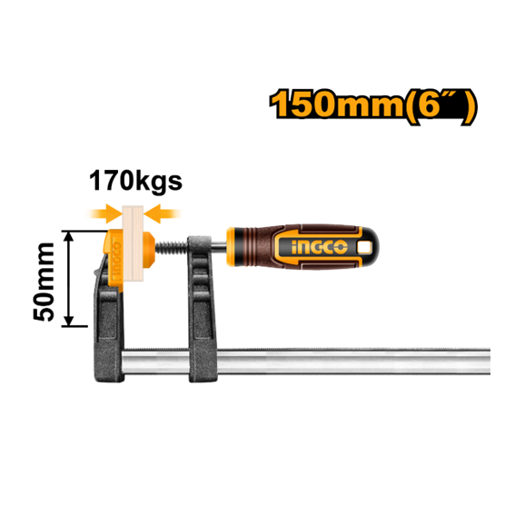 GRAMPO SARGENTO PROFISSIONAL 50X150MM HFC020501 INGCO