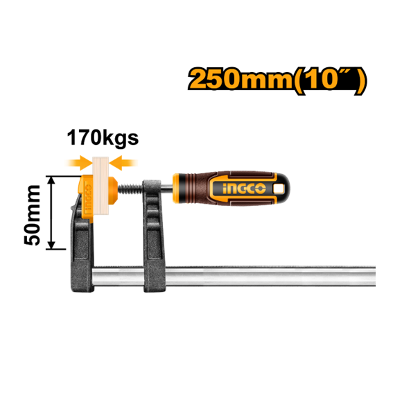 GRAMPO SARGENTO PROFISSIONAL 50X250MM HFC020503 INGCO