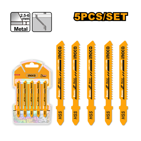 JOGO DE LÂMINAS SERRA TICOTICO METAL 5PEÇAS JSBT118B