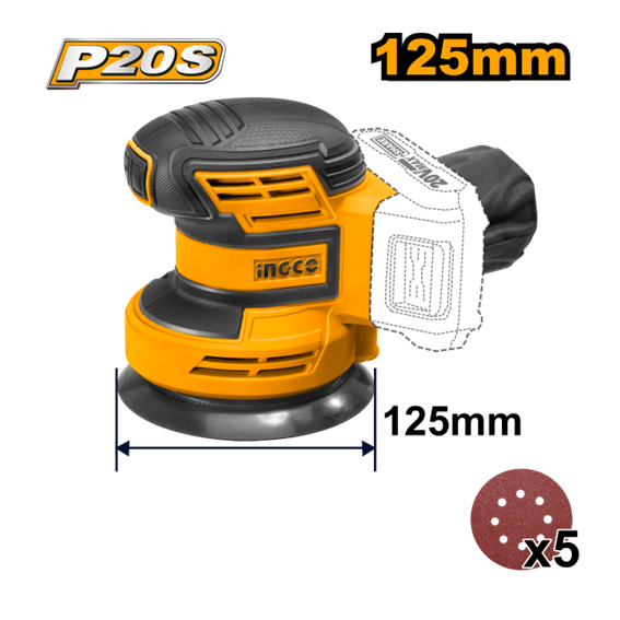 LIXADEIRA ROTO ORBITAL 20V CROSLI2001 INGCO