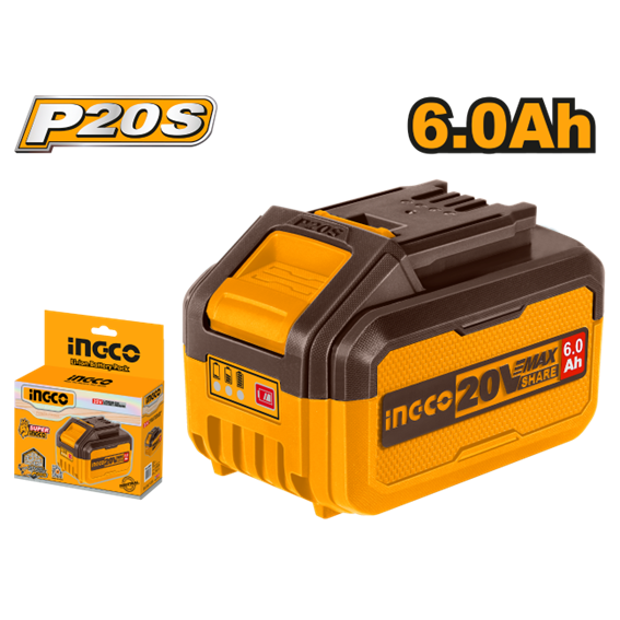 BATERIA LITIO 20V 6.0AH FBLI2060 INGCO