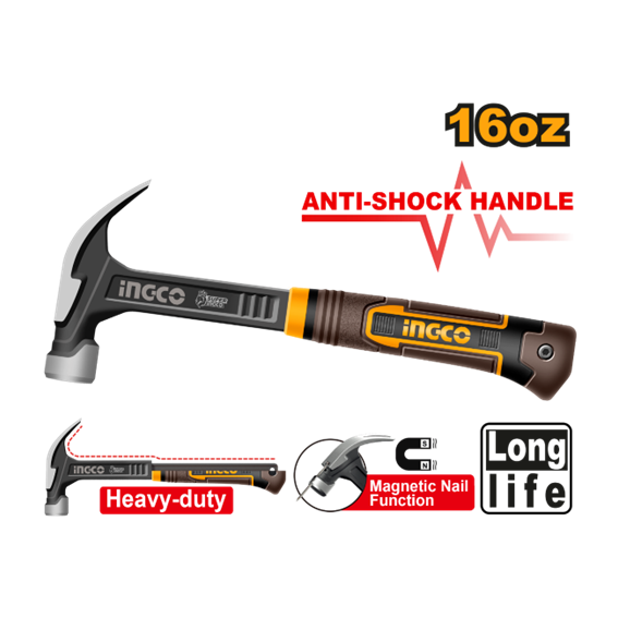 MARTELO UNHA 29MM ACO FORG HCH81016L INGCO