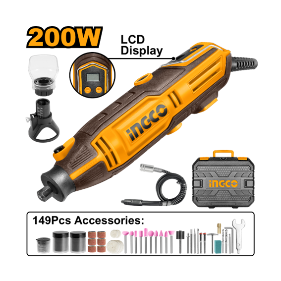 MICRO RETIFICA 200W 127V UMG2008-9 INGCO