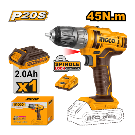 PARAFUSADEIRA 3/8'' 20V CDLI200518-9 INGCO