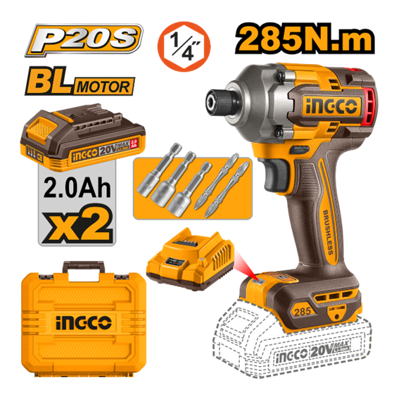 PARAFUSADEIRA IMPACTO 1/4 258NM CIRLI202 INGCO