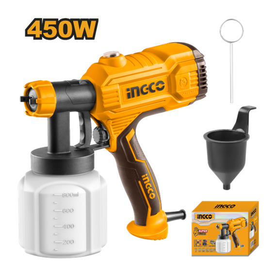 PISTOLA PINTURA 450W 127V USPG3508-9 INGCO
