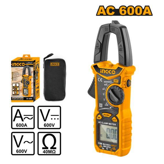 ALICATE AMPERIMETRO DIGITAL 600A DCM6003 INGCO