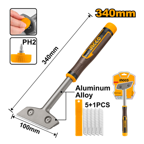 RASPADOR ALUMÍNIO 340MM HGS3088 INGCO