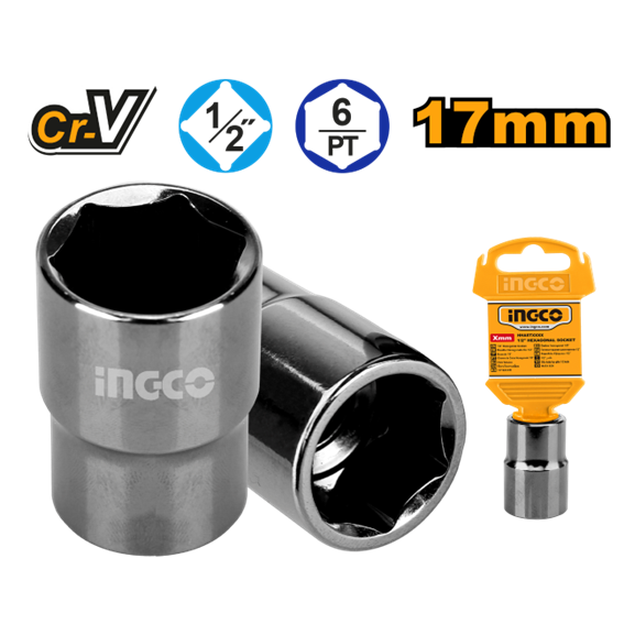 SOQUETE SEXTAVADO 1/2 17MM HHAST12171 INGCO