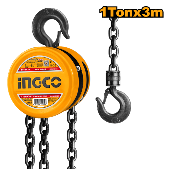 TALHA MANUAL CORRENTE 1 TONELADA 3M HCBK0101 INGCO