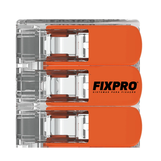 CONECTOR 3 POLOS  0.14-4.0MM 100 PEÇAS CE413 FIXPRO
