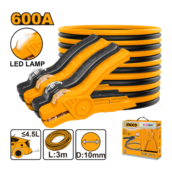 CABO DE BATERIA AUTOMOVEIS 2.5M 600A HBTCP6008L INGCO