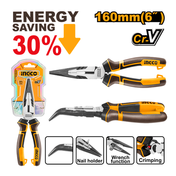 ALICATE BICO CURVO 6'' HHBNP28160 INGCO