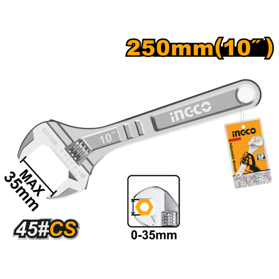 CHAVE AJUSTAVEL INGLESA 10'' HADW131102
