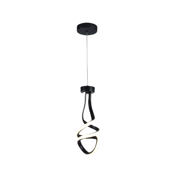 LUMINARIA PENDENTE ESPIRAL PT 11W 12CM GOOD