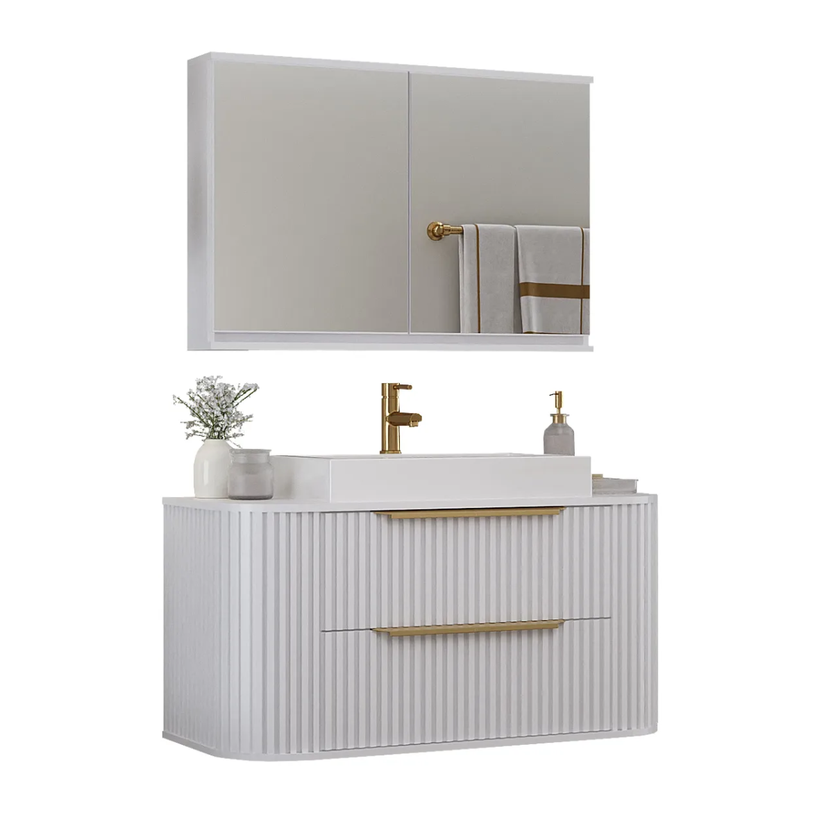 ARMÁRIO KIT ALICE BRANCO 100CM FABRIBAM