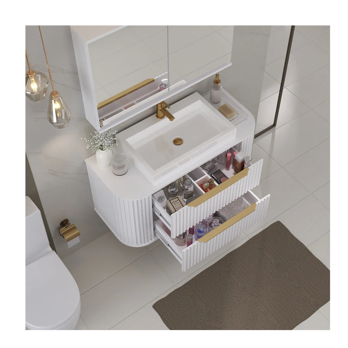 ARMÁRIO KIT ALICE BRANCO 100CM FABRIBAM - Imagem 4