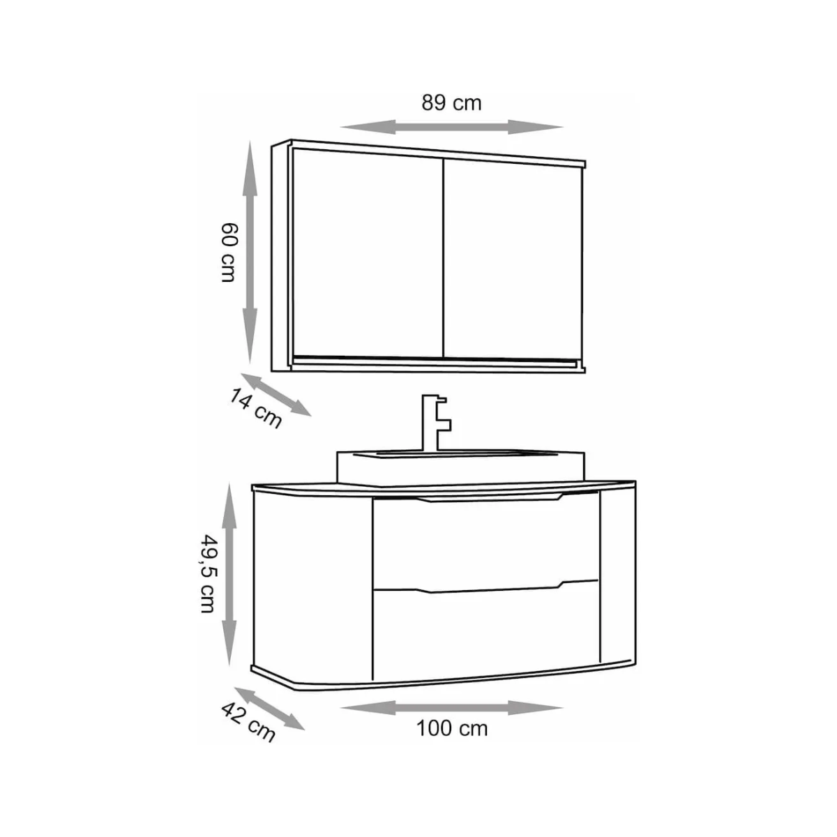 ARMÁRIO KIT ALICE BRANCO 100CM FABRIBAM - Imagem 5