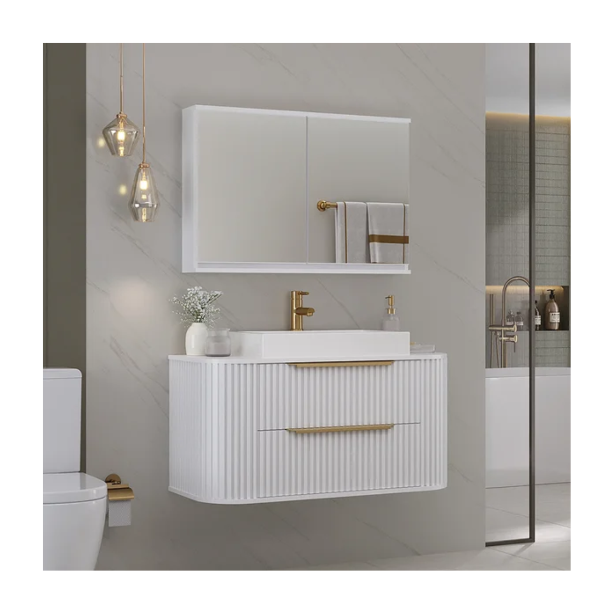 ARMÁRIO KIT ALICE BRANCO 100CM FABRIBAM - Imagem 2