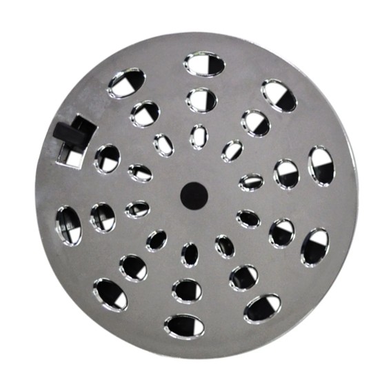 GRELHA ROTATIVA REDONDA CROMADA 15CM AS