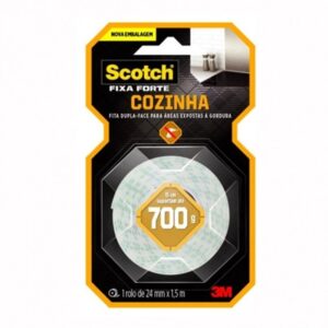 FITA DUPLA FACE FIXA FORTE COZINHA 24MMX1.5M 3M