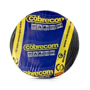 FIO FLEXIVEL 4.0MMX100 METROS PRETO COBRECOM