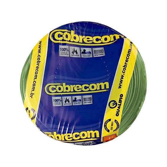 FIO FLEXIVEL 4.0MMX100 METROS VERDE COBRECOM