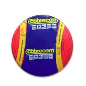 FIO FLEXIVEL 6.0MMX100 METROS VERMELHO COBRECOM