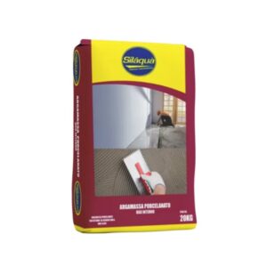ARGAMASSA PORCELANATO INTERNA CINZA 20KG SILAQUA