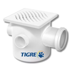 CAIXA SIFONADA GRELHA QUADRADA BRANCA 100X100X50 71 TIGRE